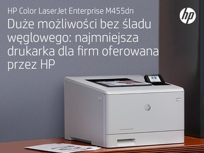 Печатач HP Color LaserJet Enterprise M455dn, ласерски во боја, бел