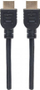 Kabllo Manhattan HDMI 2.0, 1m, e zezë