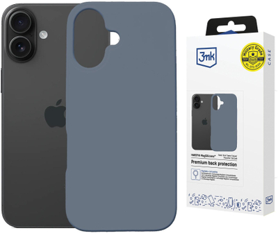 Kapak 3MK Hardy MagSilicone për iPhone 16 Plus, silikon, blu ultramarinë