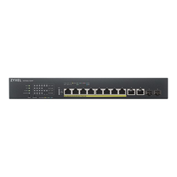 Мрежен прекинувач Zyxel XS1930-12HP, 12 порти 10G, PoE, црн