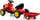 Traktor me pedale Lean Toys G206, me rimorkio, mban deri 30 kg, i kuq