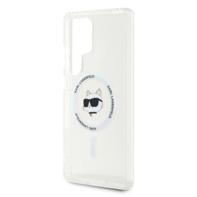Kllëf telefoni Karl Lagerfeld IML Choupette Head MagSafe për Samsung Galaxy S25 Ultra, TPU, transparent