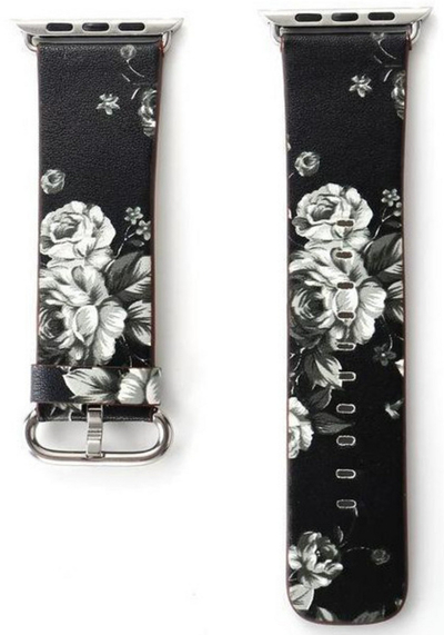 Rripa për orë të mençur 4wrist Apple Watch, bardhë-zi, 42/44 mm