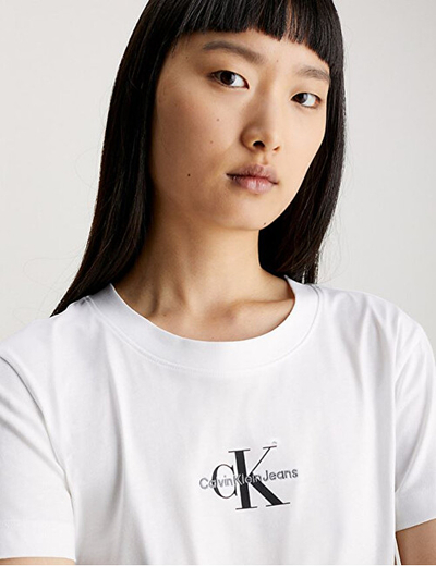 Maicë Calvin Klein Slim Fit J20J221426YAF, e bardhë