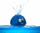 Lodër banje Spray Water, fontanë notuese LED, me drita shumëngjyrëshe, blu