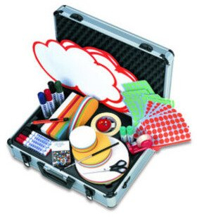 Кутија за модерирање FRANKEN Moderation Case PROFI, 2500 парчиња, алуминиум, сребрена