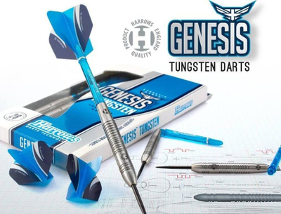 Shigjeta dards Harrows Genesis Tungsten Steeltip, tungsten, majë çeliku, shumëngjyrëshe