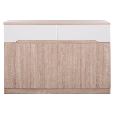 Bife Jolene HM2234.02, 2 sirtarë 4 dyer, 120x40x80cm, sonoma me të bardhë