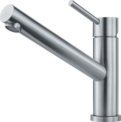 Rubinet lavamani kuzhine Franke Orbit 115.0569.290, grykë fikse 360°, çelik inox, gri