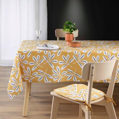 Mbulesë tavoline U10 Sandy Yellow, 140x240 cm, poliester, e verdhë me motiv