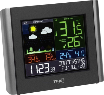 Stacion moti TFA VIEW METEO 35.8000.01, WLAN, me ekran, i zi