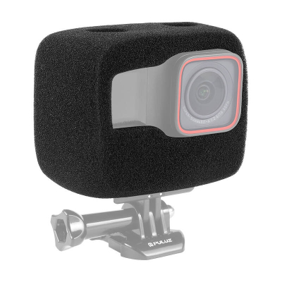 Mbrojtëse mikrofoni Puluz për Insta360 Ace Pro, shkumë e dendur, reduktim ere, e zezë