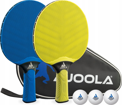 Set pingpongu Joola TT-Set Vivid Outdoor, 2 reketa, topa edhe rrjetë, shumëngjyrësh
