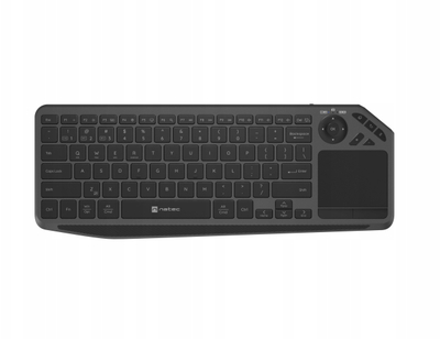 Tastierë wireless NATEC Turbot 2, touchpad i integruar, layout US, e zezë