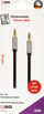 Kabllo audio 2GO 795100, 1.5 m, 3.5 mm stereo, e zezë me gri
