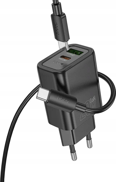 Karikues muri Hoco A, USB, PD QC3.0 3A, kabllo Type C në Lightning, i bardhë
