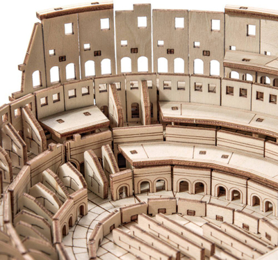 Puzzle druri 3D Nice Idea Colosseum E016, model ndërtimi, shumë pjesë, ngjyrë druri natyrale