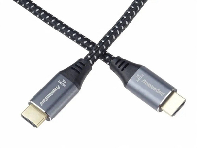 Kabllo HDMI PremiumCord ULTRA 2.1, 1.5m, 8K 60Hz, kontakte të pozlëta