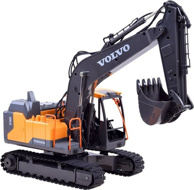 Lodër eskavator me telekomandë Volvo Jokomisiada RC0668, 1:16, shumë funksione, i verdhë