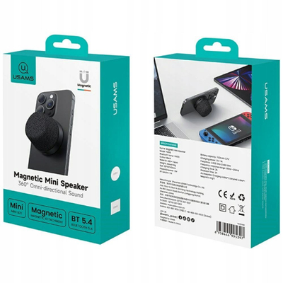 Altoparlant Bluetooth Usams YX016, magnetik, 3 orë bateri, i zi