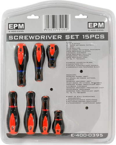 Set me kaçavida EPM, 15 copë, i zi