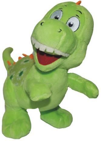 Lodër pelushi Tulilo Dinuś, dinosauri, 25cm, jeshile