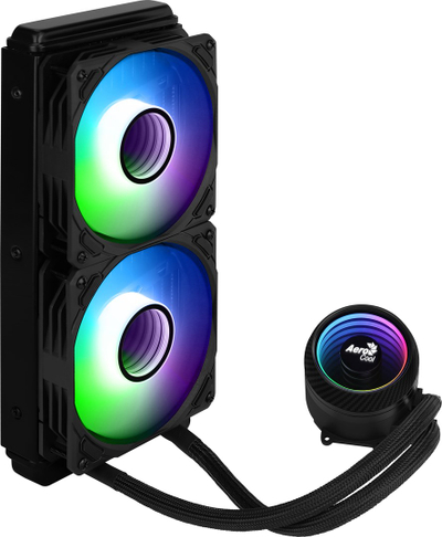 Водно ладење со вода Aerocool Mirage L240, 240mm, ARGB, црно