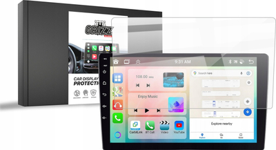 Film keramik mbrojtës ekrani GRIZZ për Android Car Radio Allnoel A3454, 10", i tejdukshëm