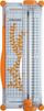 Prerëse letre Fiskars SureCut, format A4 A3, plastikë, portokalli
