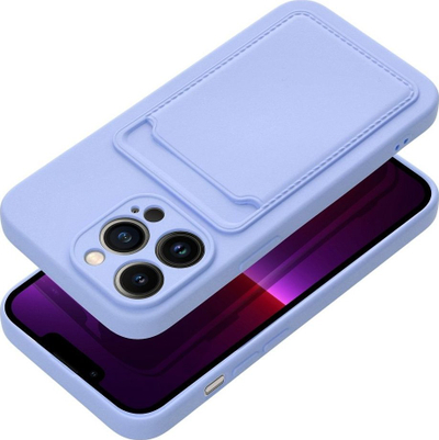 Futrollë telefoni OEM Card Slot Cover për iPhone 16 Pro, me xhep karte, silikoni, ngjyrë vjollcë