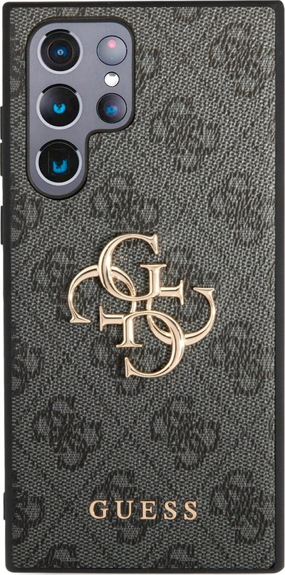 Mbështjellës telefoni Guess 4G Big Metal Logo, Samsung Galaxy S23 Ultra, gri