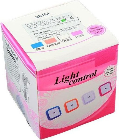 Ноќна ламба Гонга LED, со сензор за светлина, 110-240V, бела