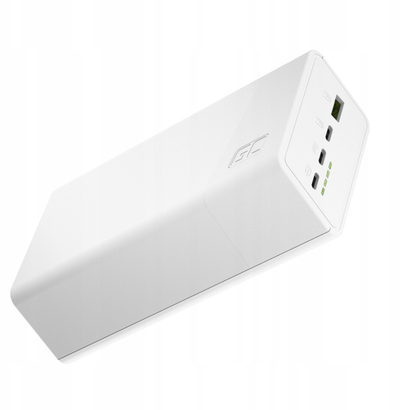 Powerbank GreenCell PowerPlay 30, 30000mAh, ekran LED, i bardhë