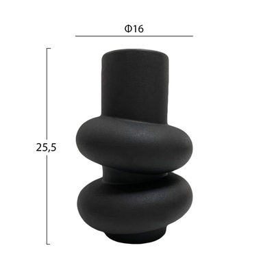 Dekor tavoline qeramike Rook Φ16x25,5Hcm (HM4627.02), zezë