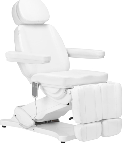 Karrige elektrike kozmetike Sillon Classic, 2 motorë, për pedikyr, e bardhë