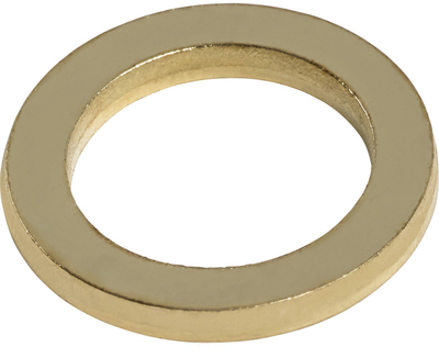 Unaza metalike artizanale me veshje bronxi (brass plated), 12x18x2 mm, set 16 copë