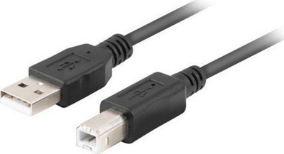 Kabllo USB Lanberg CA-USBA-15CU-0010-BK, USB-A në USB-B, 1m, USB 2.0, e zezë