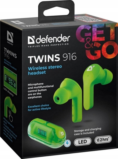 Kufje Defender 63917, me kabllo, mbi vesh