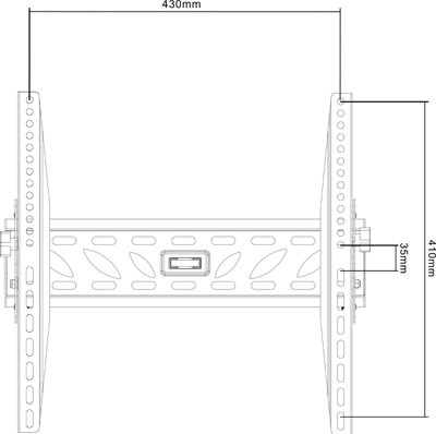 Konzollë murale Cabletech UCH0120 për TV 26"-47", me pjerrësi, e zezë