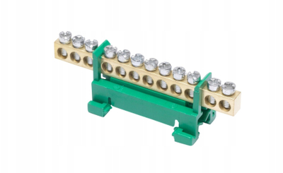 Shirit terminal mbrojtës SIMET PE12 81701005, 12 pole, 16mm² 400V AC 63A, jeshil