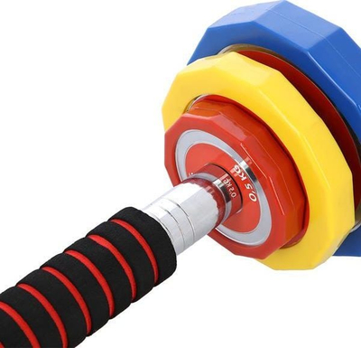 Set shtangash HMS SKC20, 2x10kg, me kuti transporti, gri