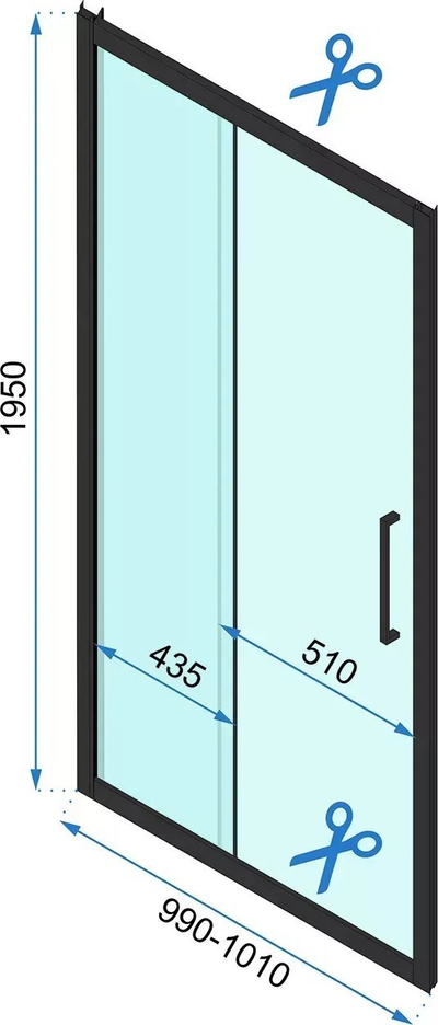 Derë dushi Rapid Slide, 100 cm, xham 6 mm, krom