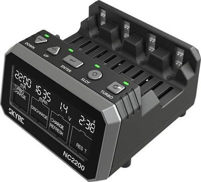 Полнач за батерии SKYRC NC2200, AA AAA NiMH NiCd, DC 12V 2A, црн