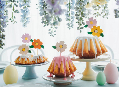 Set dekorimi për tortë Cake Toppers Flowers, 13 cm, 8 copë, shumëngjyrësh