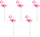 Qirinj ditlindje Flamingo, set me 5 copë, 3 cm, rozë