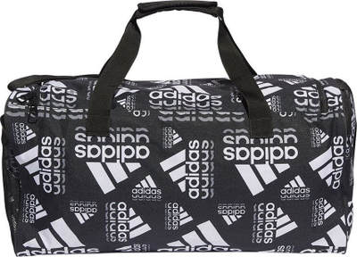 Çantë sportive Adidas Graphic Duffelbag M, 39L, me shirit supi, e zezë