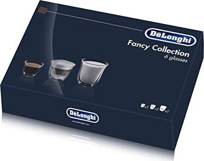 Сет шолји за кафе De'Longhi The Connoisseur Collection, 6 шолји со двојни стаклени ѕидови, транспарентни