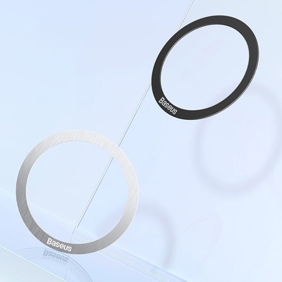 Unazë magnetike Baseus Halo Series, për MagSafe, çelik inox, argjend