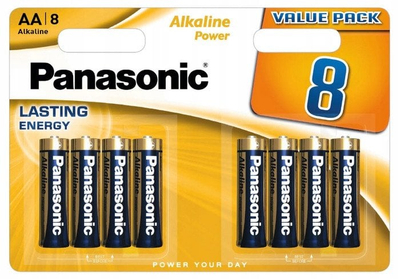 Bateri alkaline Panasonic Bronze, AA LR6, paketim 8 copë
