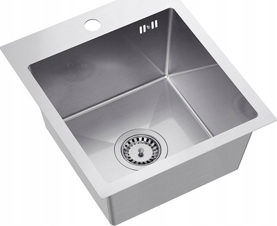 Lavaman kuzhine Luke Oceov, 40x45x20 cm, inox, me rubinet dhe sifon